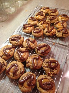 Salted Carmel Turtle Cookies!  They are delicious!!